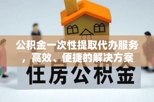 口湖公积金一次性提取代办服务，高效、便捷的解决方案