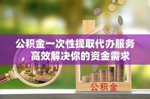 口湖公积金一次性提取代办服务，高效解决你的资金需求