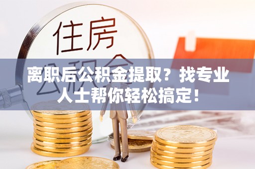 口湖离职后公积金提取？找专业人士帮你轻松搞定！
