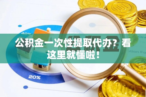 口湖公积金一次性提取代办？看这里就懂啦！
