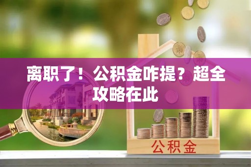 口湖离职了！公积金咋提？超全攻略在此