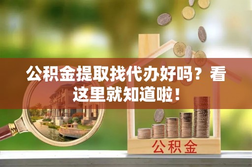 口湖公积金提取找代办好吗？看这里就知道啦！